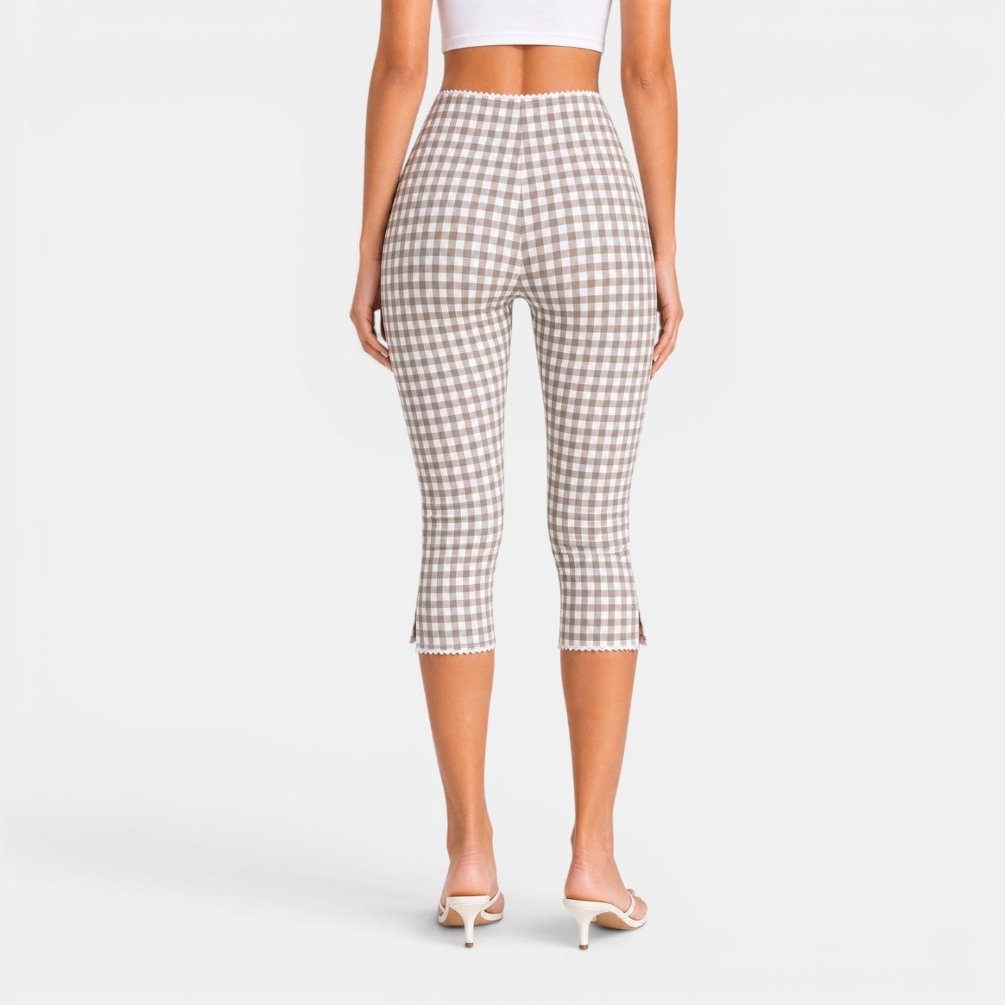 Pantalón Capri Mujer Cuadros