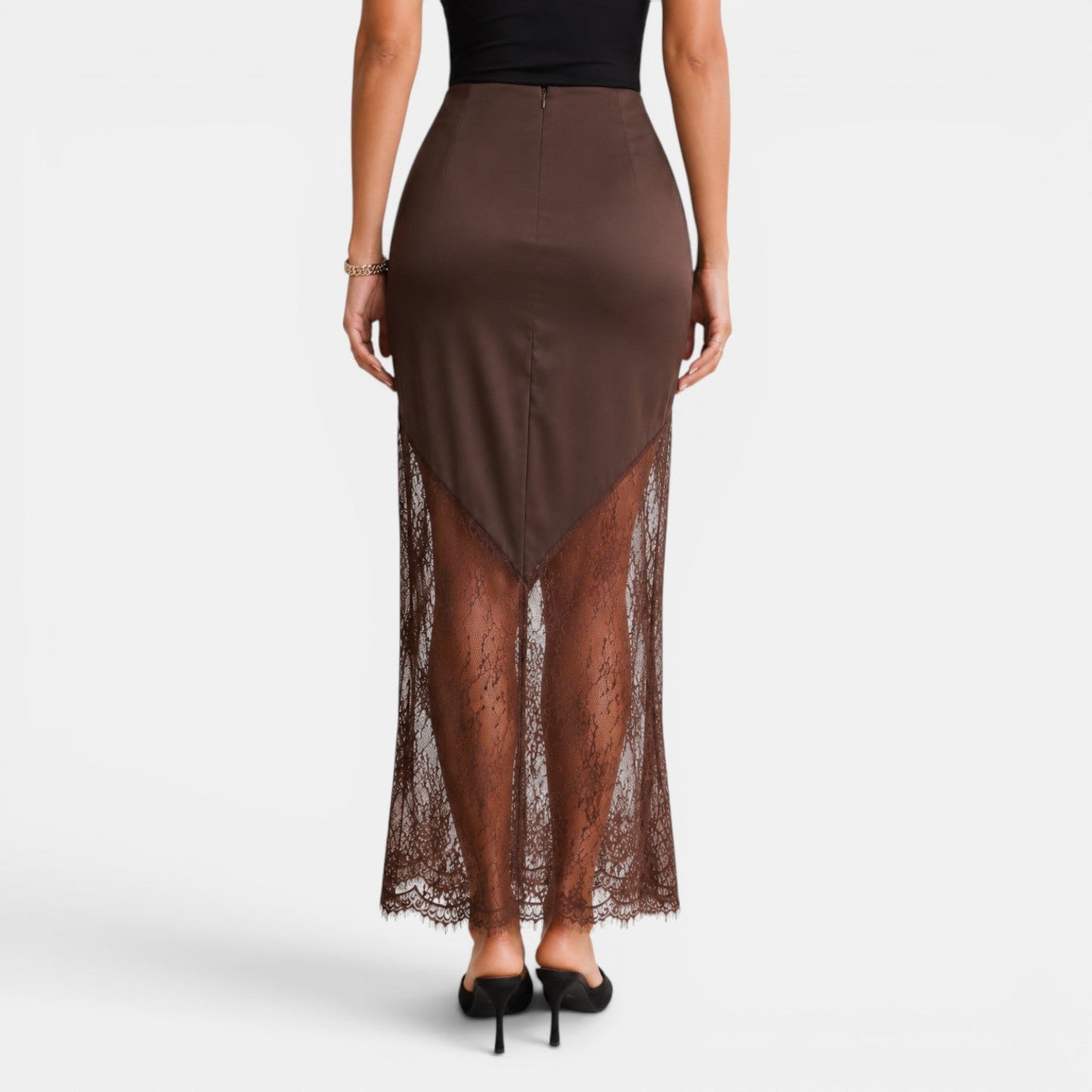Falda Maxi Encaje Mujer