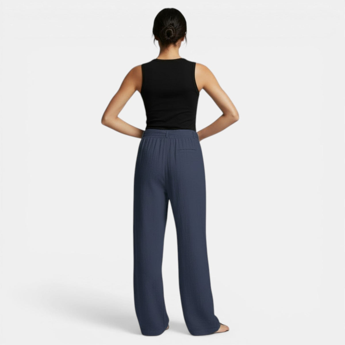 ROSA - Pantalón lino cintura elástica, imagen 6