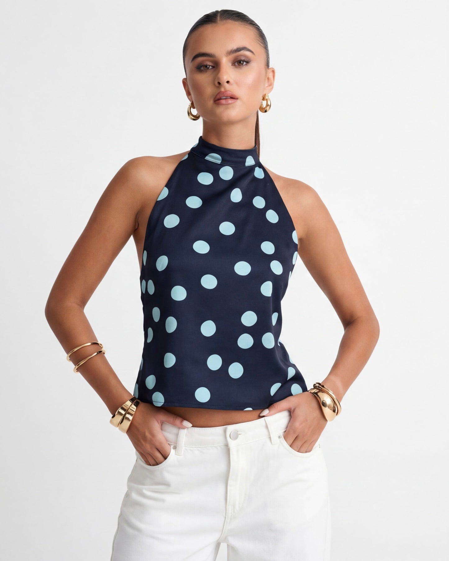 ISABEL - TOP RETRO DE LUNARES