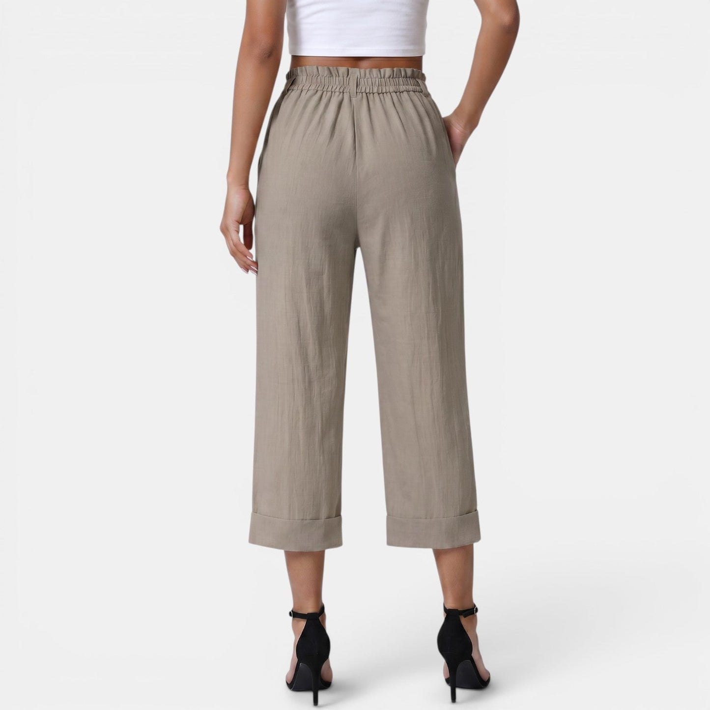 Pantalón Capri Mujer Bolsillos