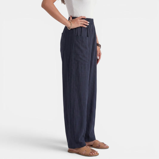 LORENA - PANTALON LIN ÉLASTIQUE