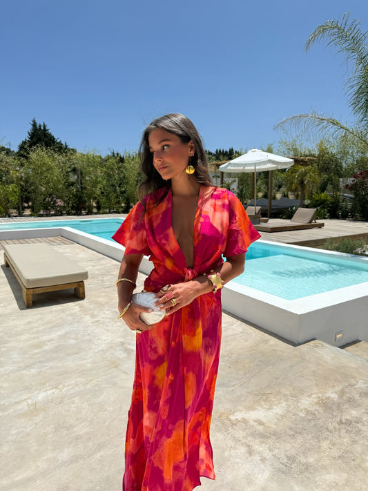 Robe Coucher de Soleil Scintillant