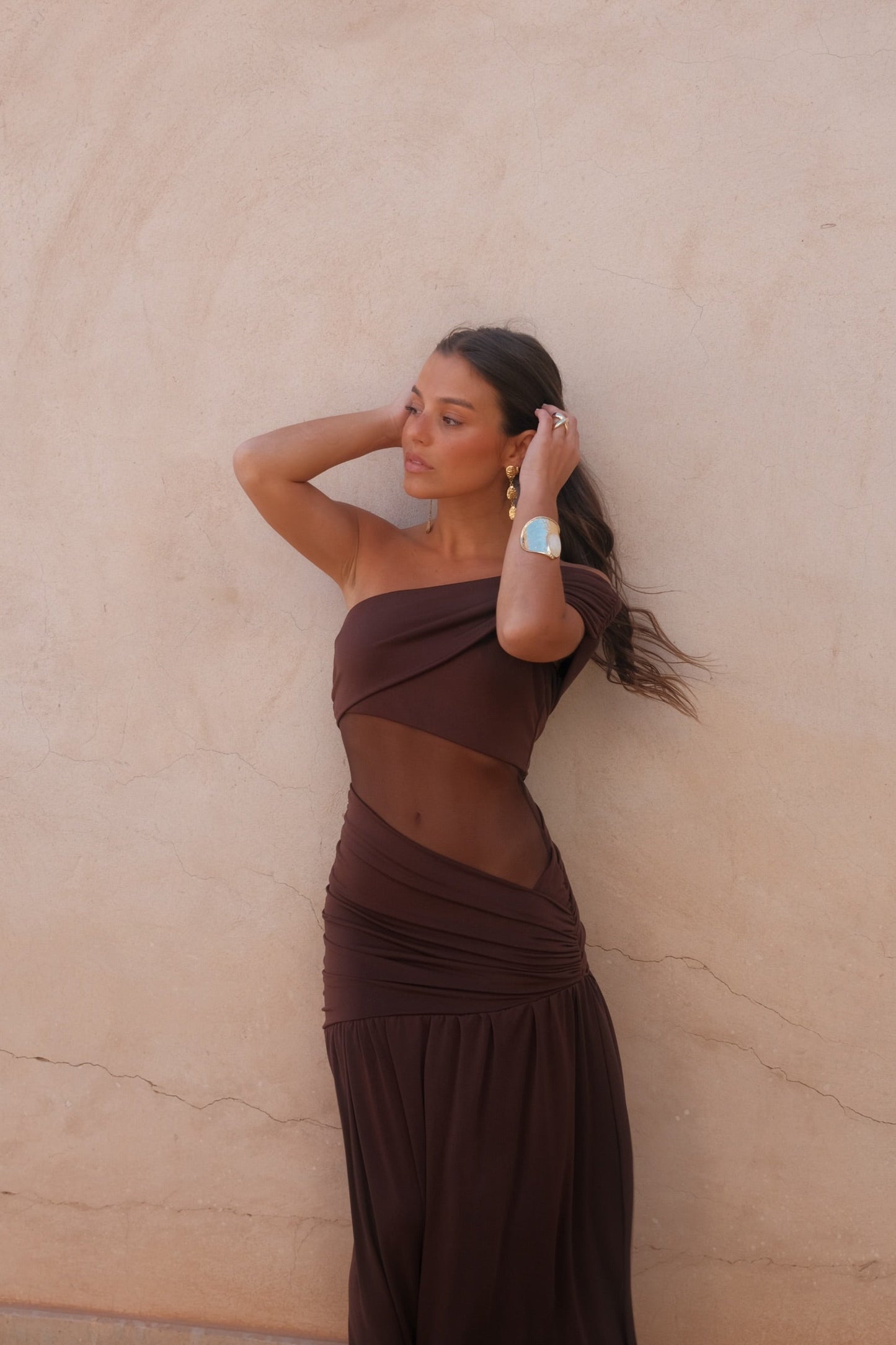 Dune Dress in Brown - Shipping/Envio from 14/08 to 21/08