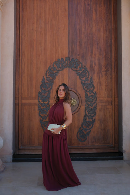 Paloma Dress in Burgundy