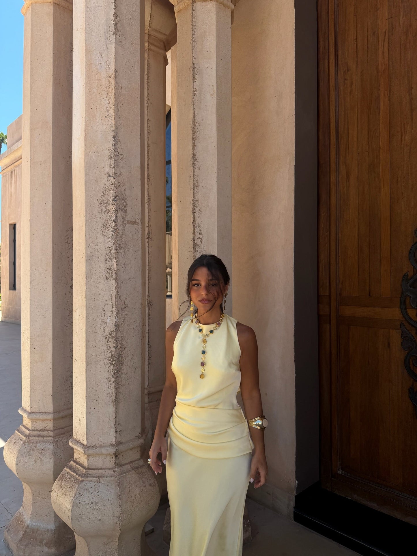 Medina Dress in Light Yellow