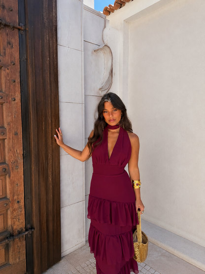Manila Dress in Burgundy