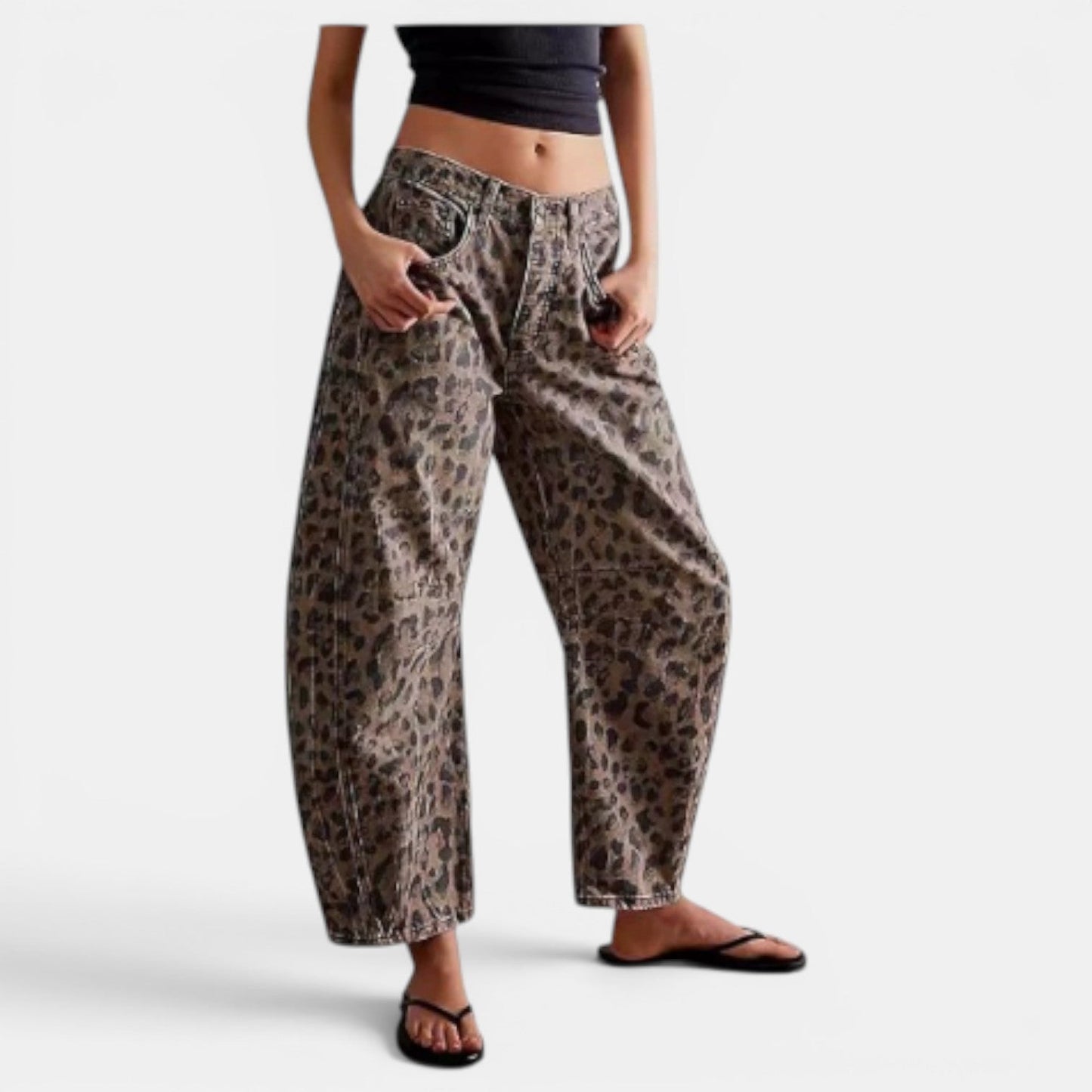 Jeans Mujer Elasticos Tiro Medio Pierna Ancha