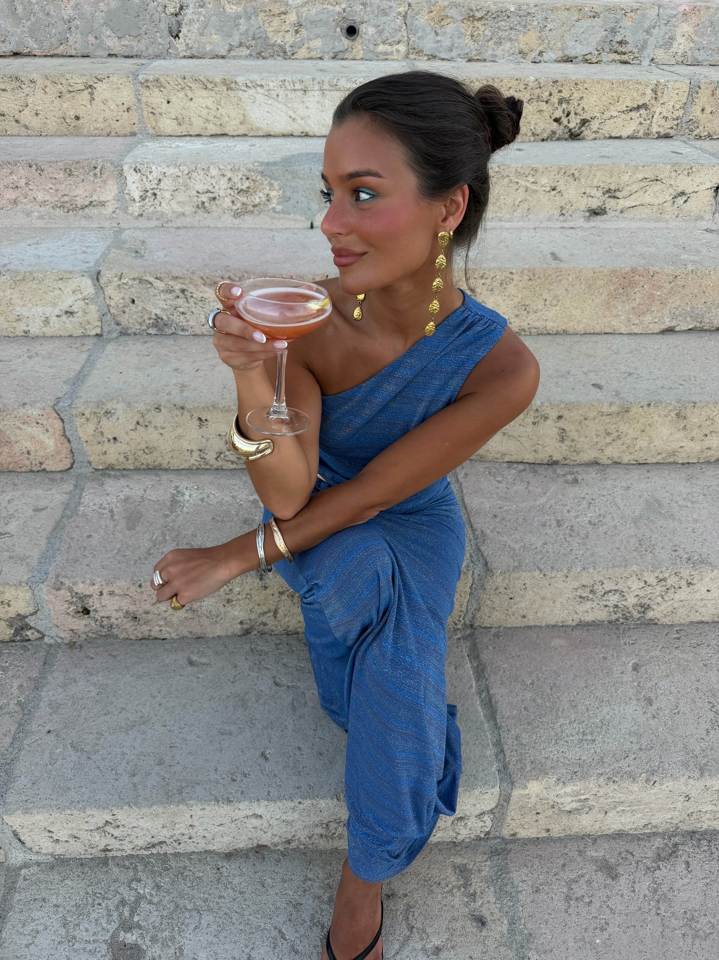 Nera Dress in Blue - Shipping/Envio from 27/07 to 03/08