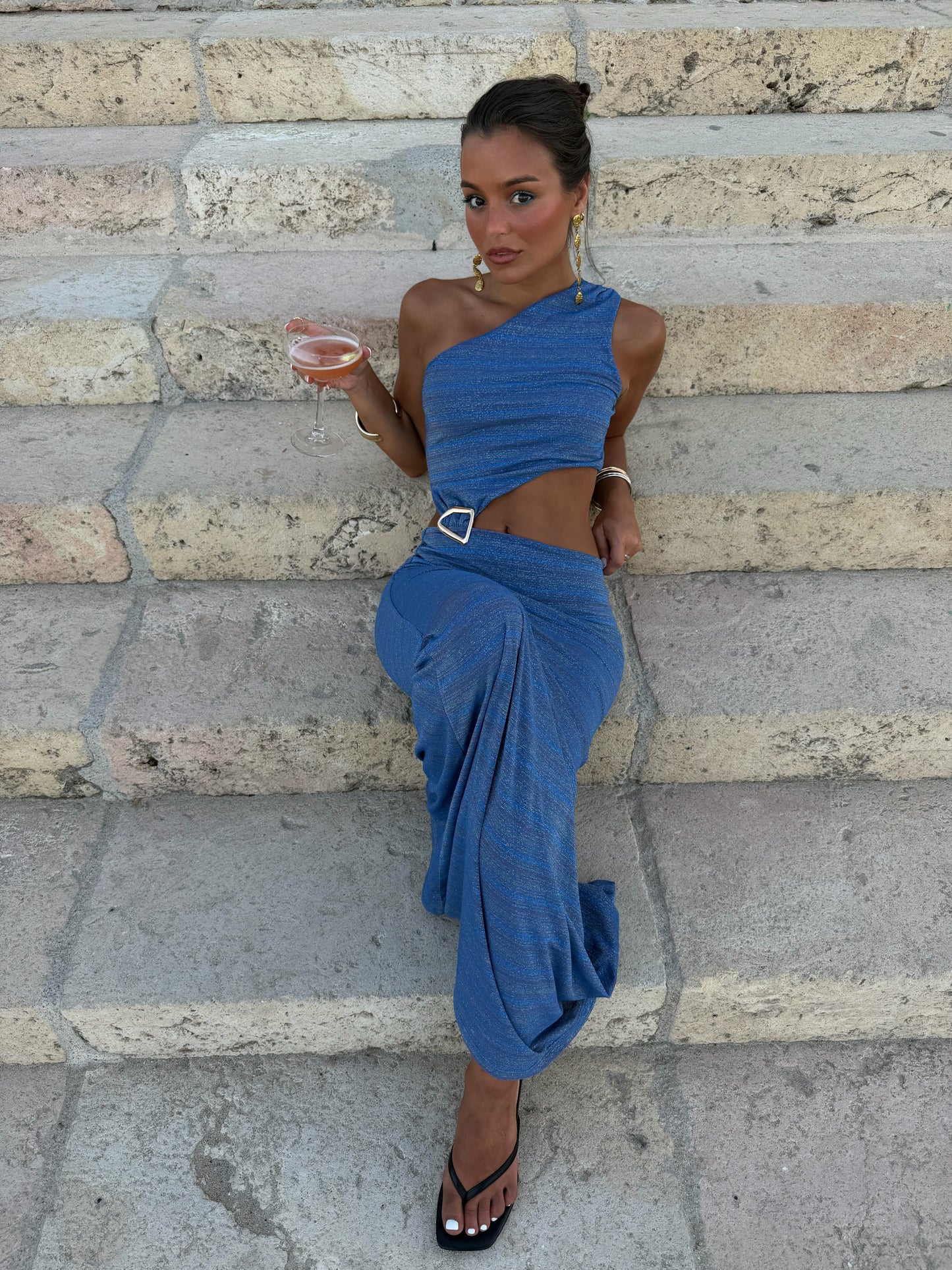 Nera Dress in Blue - Shipping/Envio from 27/07 to 03/08