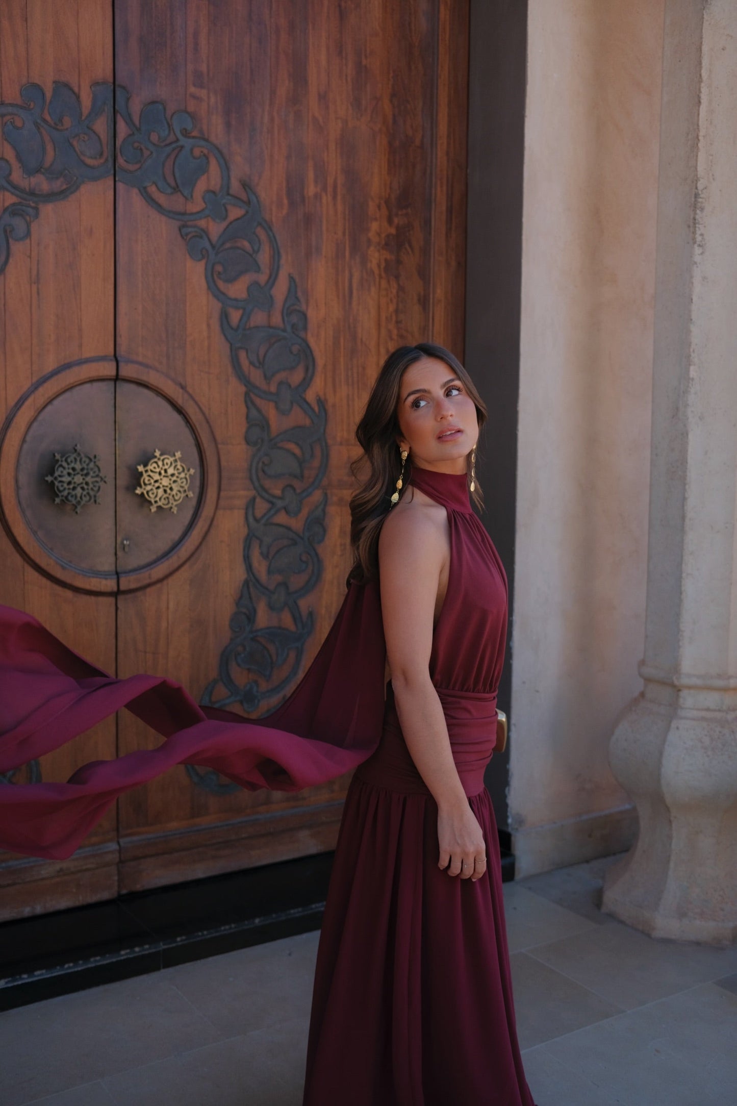 Paloma Dress in Burgundy