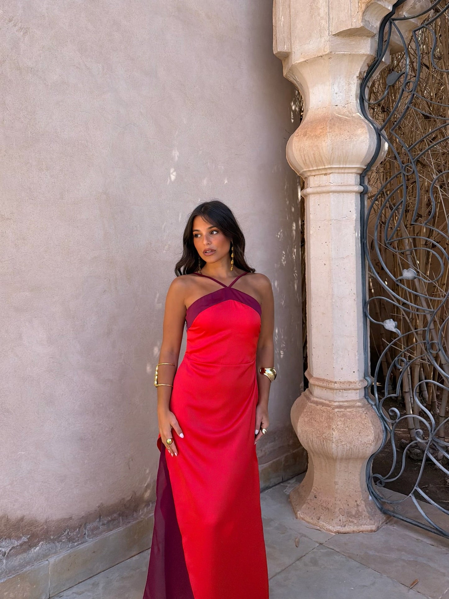 Oasis Dress in Red