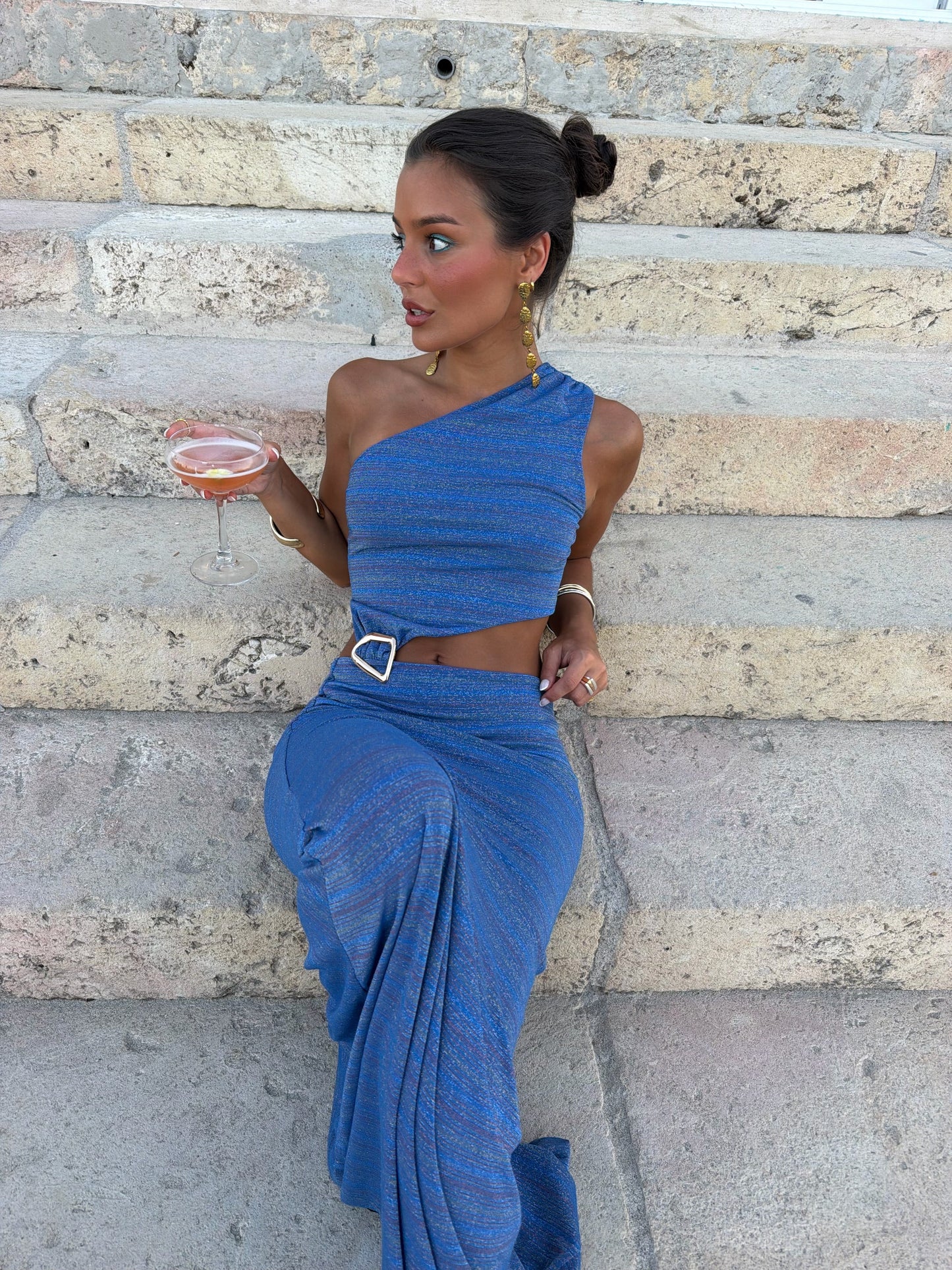 Nera Dress in Blue - Shipping/Envio from 27/07 to 03/08