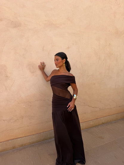 Dune Dress in Brown - Shipping/Envio from 14/08 to 21/08