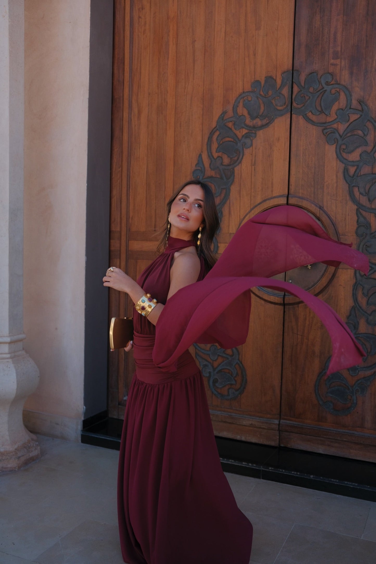 Paloma Dress in Burgundy