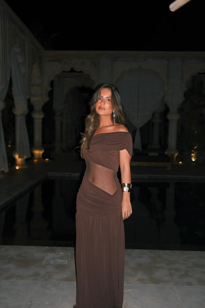 Dune Dress in Brown - Shipping/Envio from 14/08 to 21/08