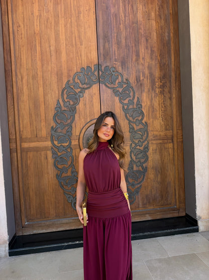 Paloma Dress in Burgundy