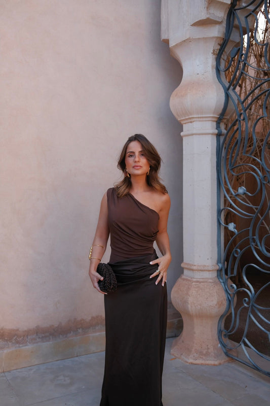 Robe Amira marron