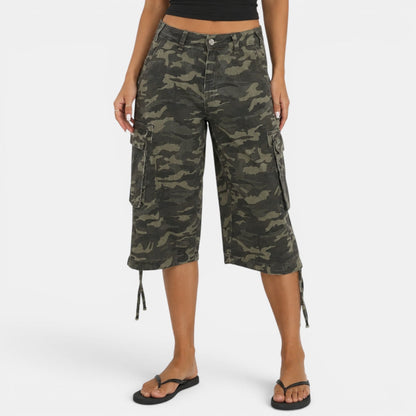 Bermudas Cargo Mujer Camuflaje