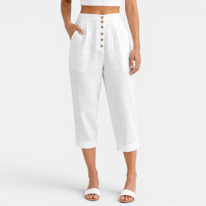 Pantalón Capri Mujer Lino