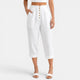 Pantalón Capri Mujer Lino