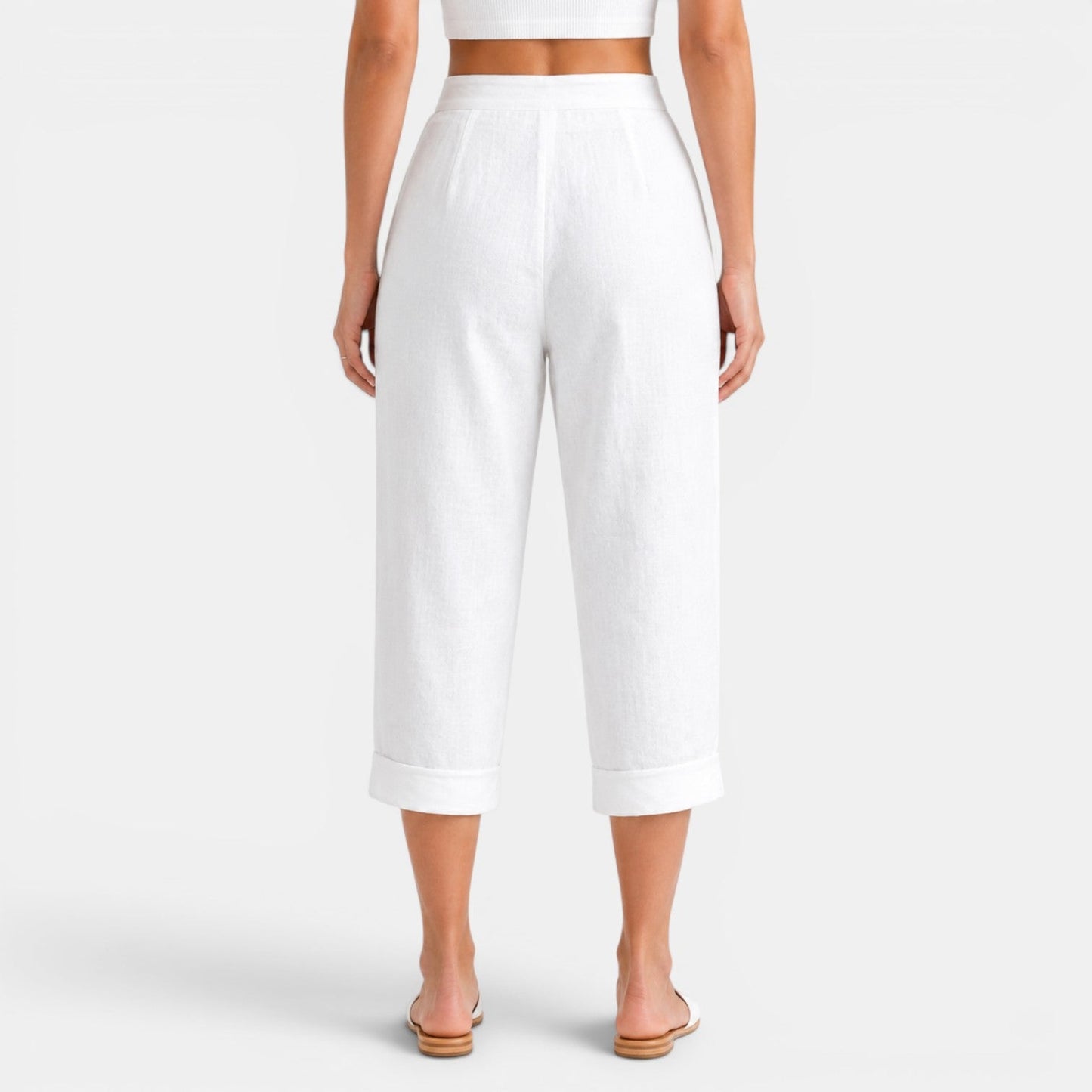 Pantalón Capri Mujer Lino