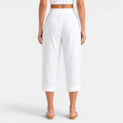 Pantalón Capri Mujer Lino