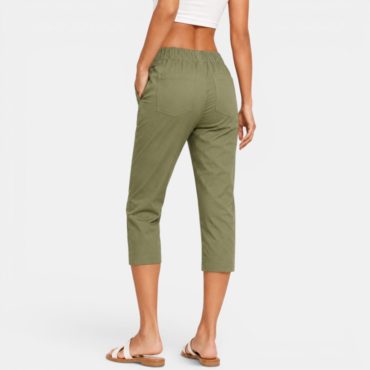 Pantalón Capri Mujer Cintura Alta