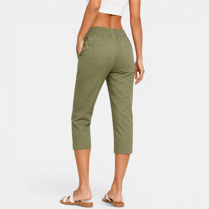 Pantalón Capri Mujer Cintura Alta