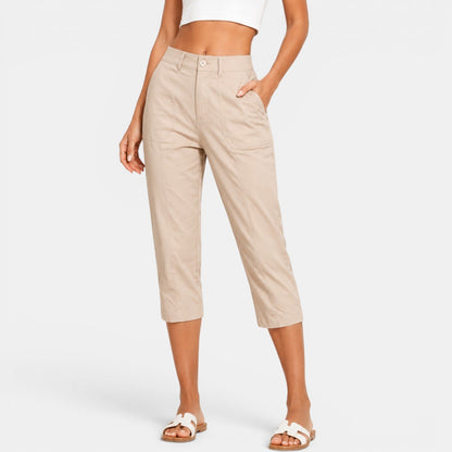 Pantalón Capri Mujer Cintura Alta