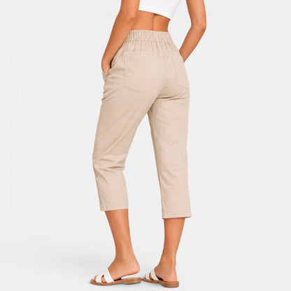 Pantalón Capri Mujer Cintura Alta