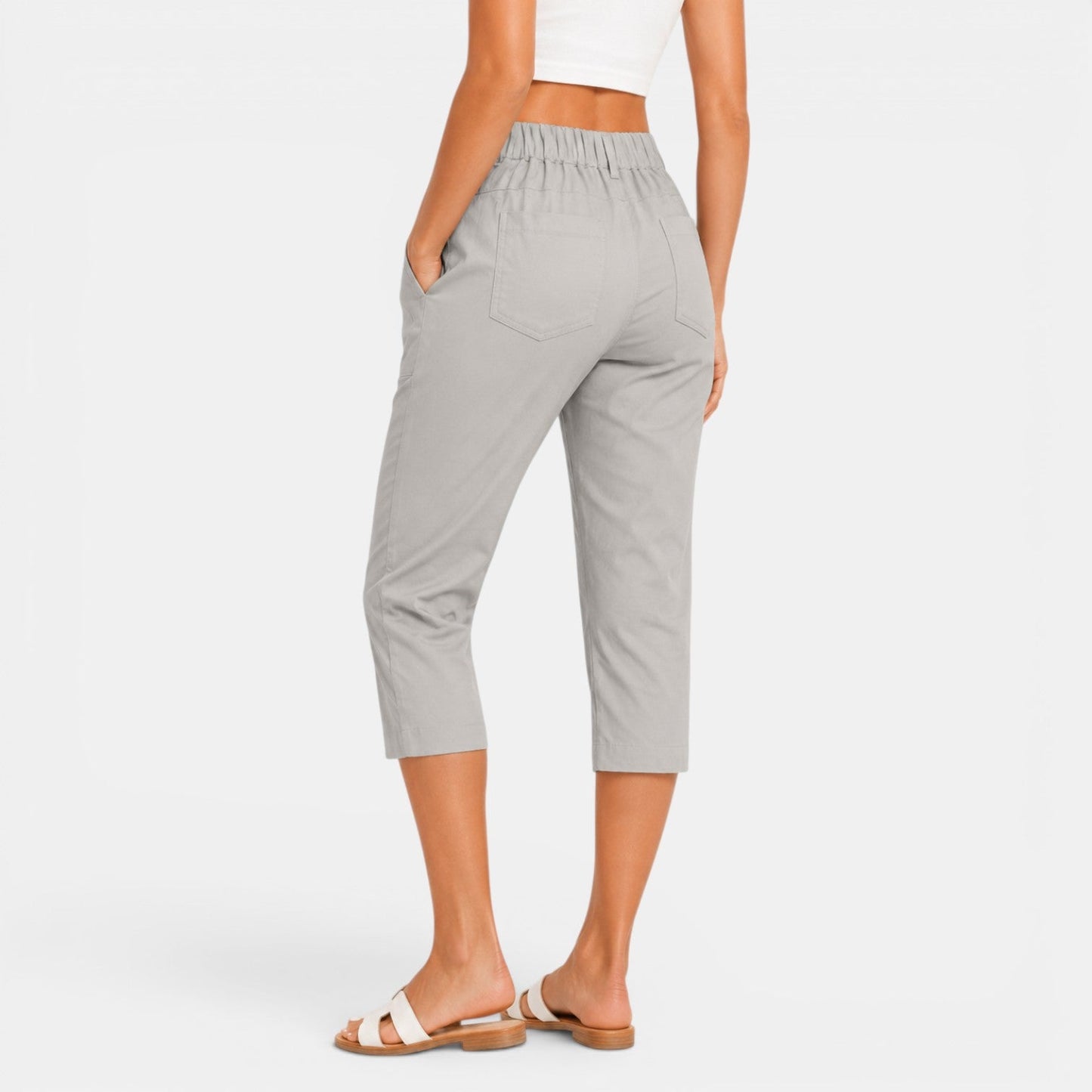Pantalón Capri Mujer Cintura Alta