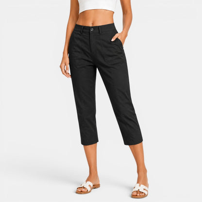 Pantalón Capri Mujer Cintura Alta