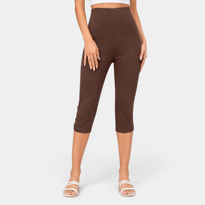 Pantalón Capri Mujer Cintura Alta