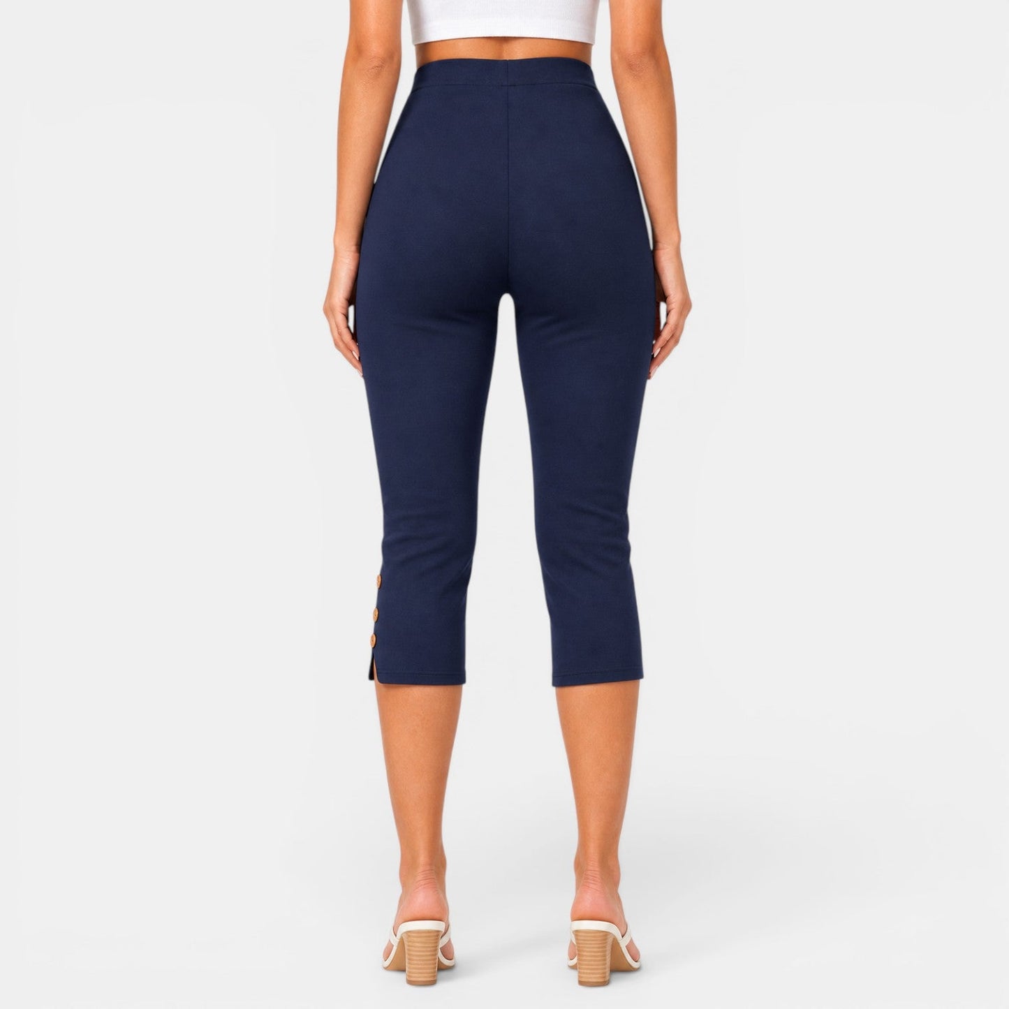 Pantalón Capri Mujer Cintura Alta