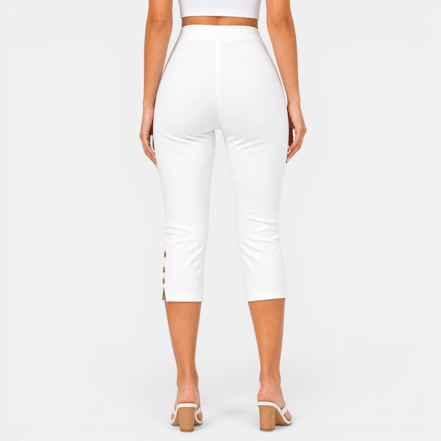 Pantalón Capri Mujer Cintura Alta