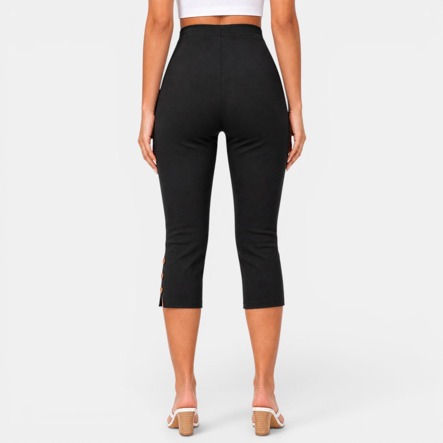 Pantalón Capri Mujer Cintura Alta