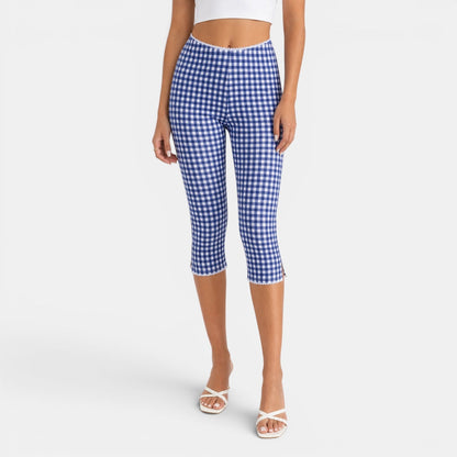 Pantalón Capri Mujer Cuadros