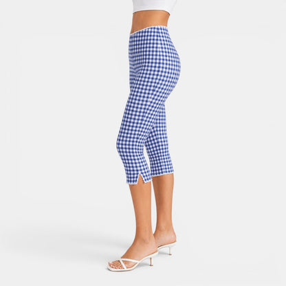 Pantalón Capri Mujer Cuadros