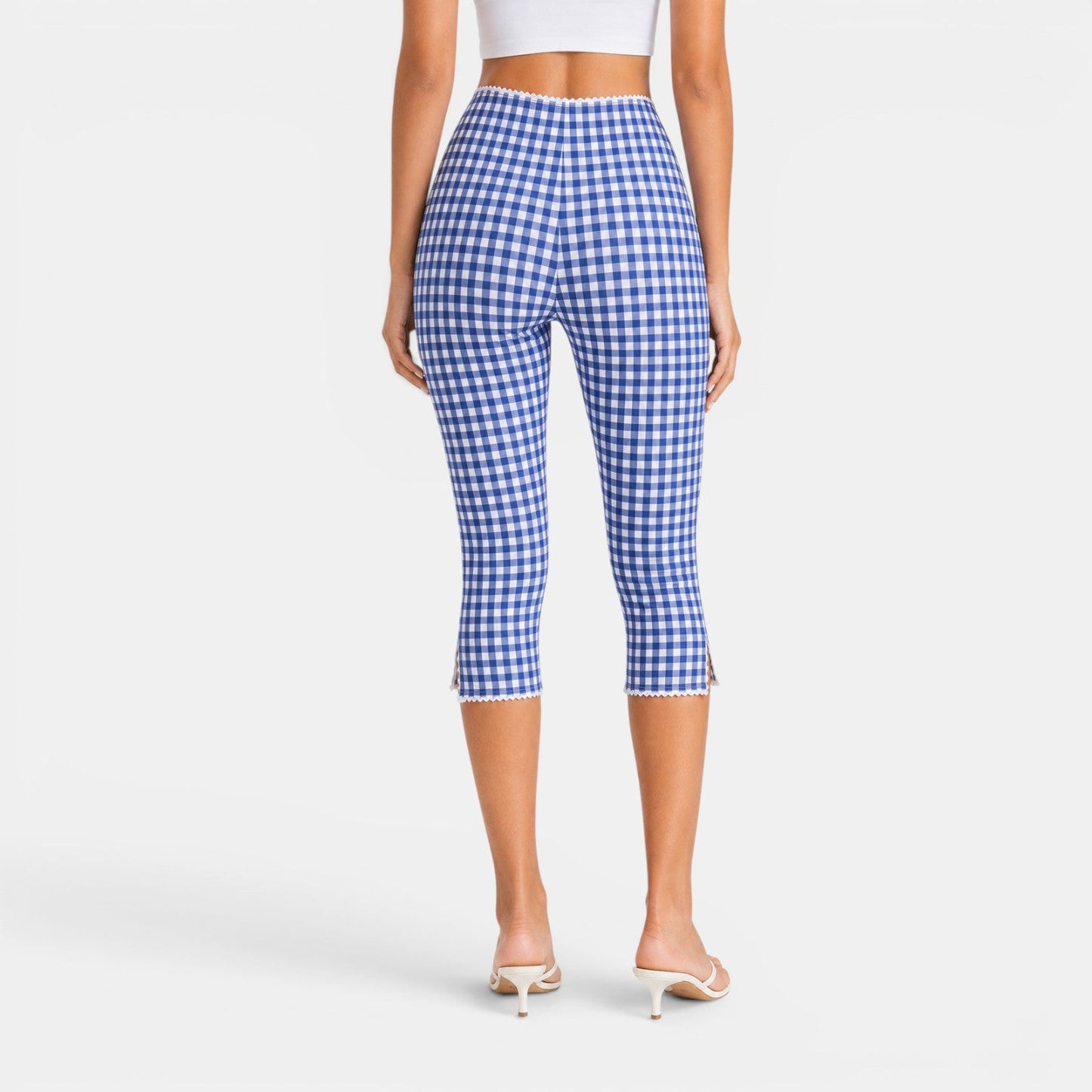 Pantalón Capri Mujer Cuadros