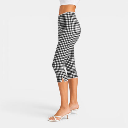 Pantalón Capri Mujer Cuadros