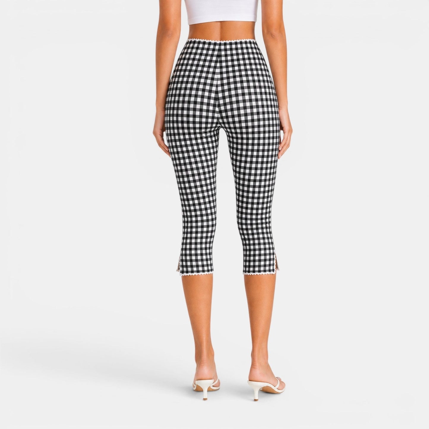 Pantalón Capri Mujer Cuadros