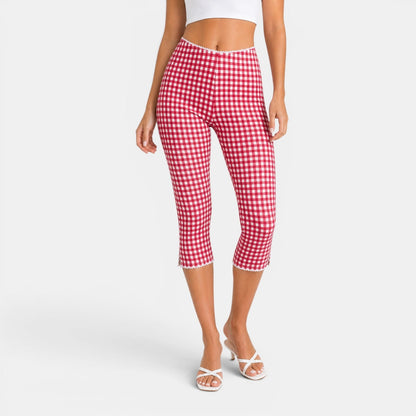 Pantalón Capri Mujer Cuadros