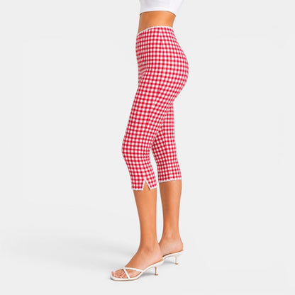 Pantalón Capri Mujer Cuadros