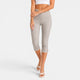 MACARENA - CHECKED CAPRI TROUSERS KHAKI