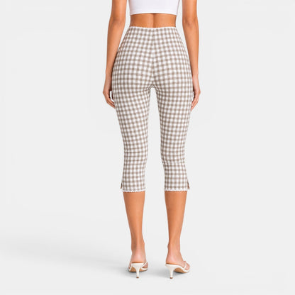 Pantalón Capri Mujer Cuadros