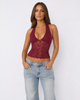 NAIARA - TOP HALTER DE ENCAJE