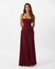 LOLA - SCULPTED MAXI DRESS BURGUNDY