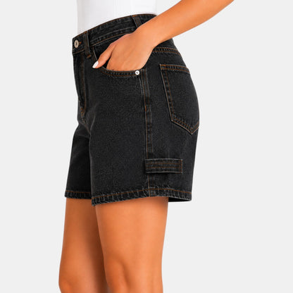 Shorts Vaqueros Cintura Alta Mujer