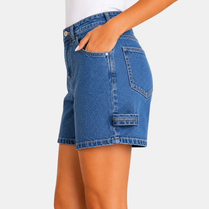 Shorts Vaqueros Cintura Alta Mujer